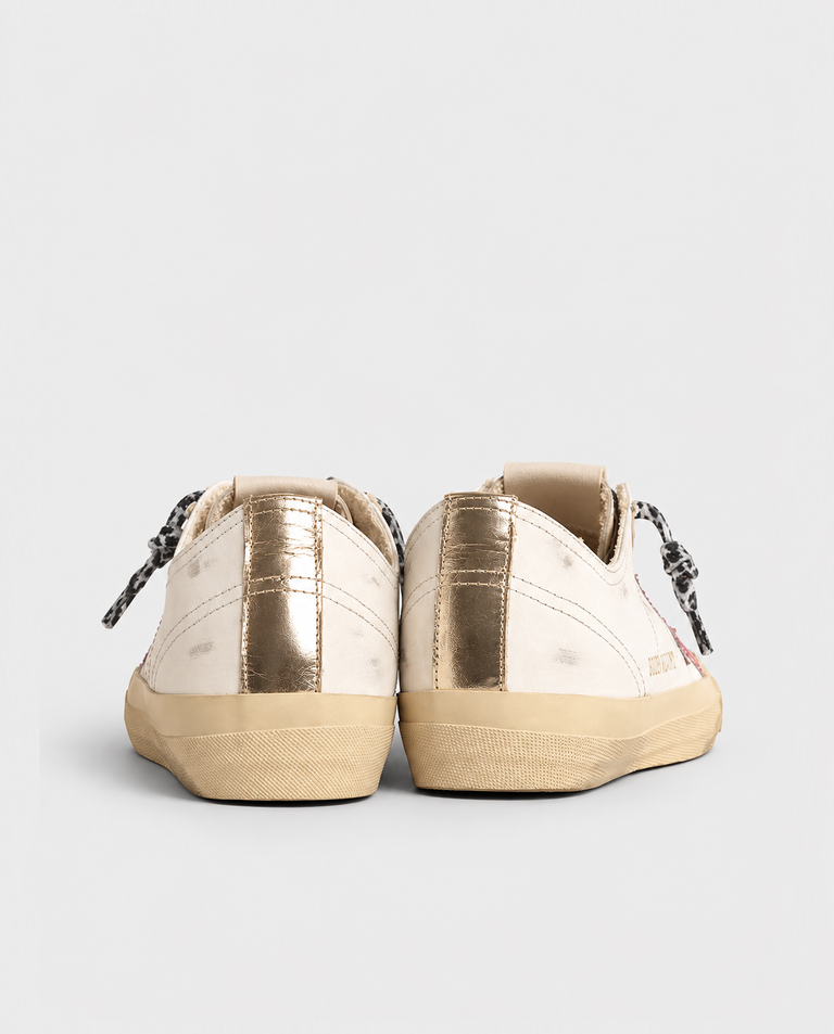 Białe sneakersy V-Star 2 z brokatową gwiazdą - Image #3