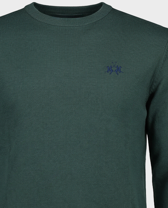 Zielony sweter z haftowanym logo - Image #1