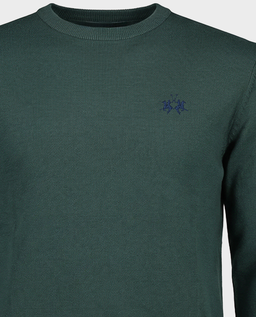 Zielony sweter z haftowanym logo - Image #1