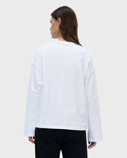 Biały bawełniany longsleeve Ava - Image #3