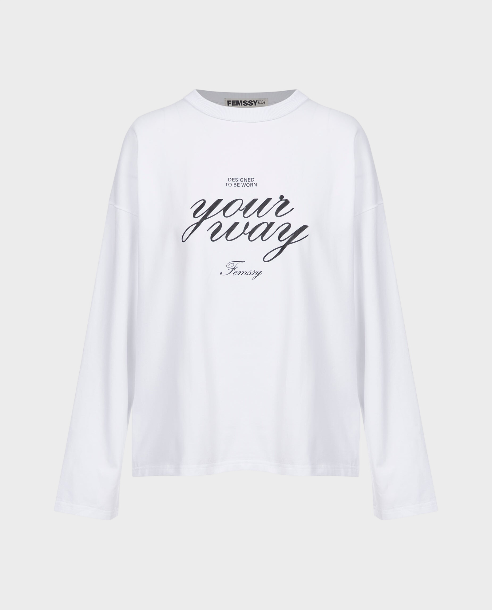 Biały bawełniany longsleeve Ava - Image #0