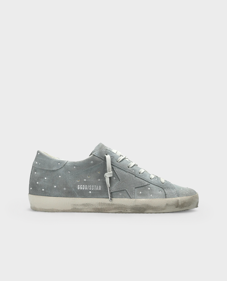 Ciemnoszare zamszowe sneakersy Super-Star Classic
