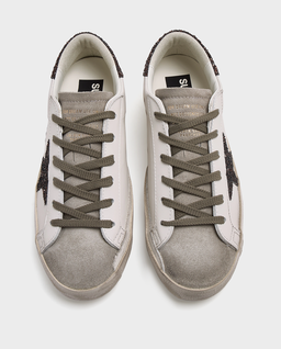 Białe sneakersy Super Star z brokatową gwiazdą - Image #1