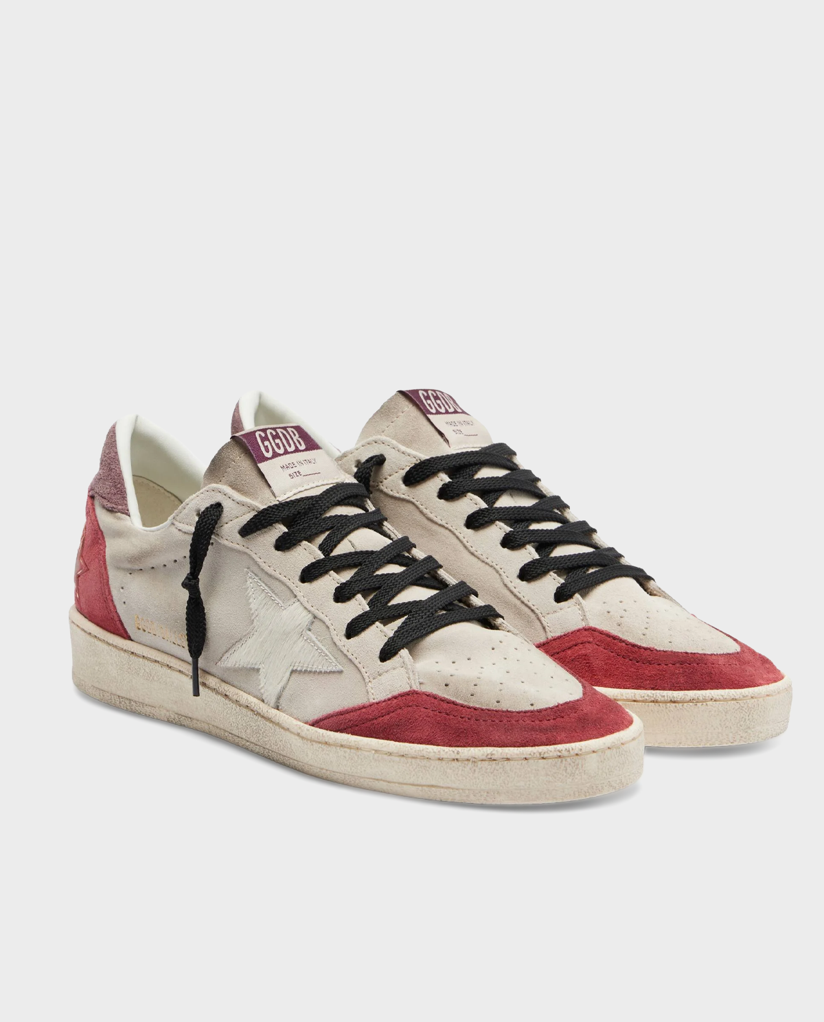 Beżowe zamszowe sneakersy BallStar - Image #1