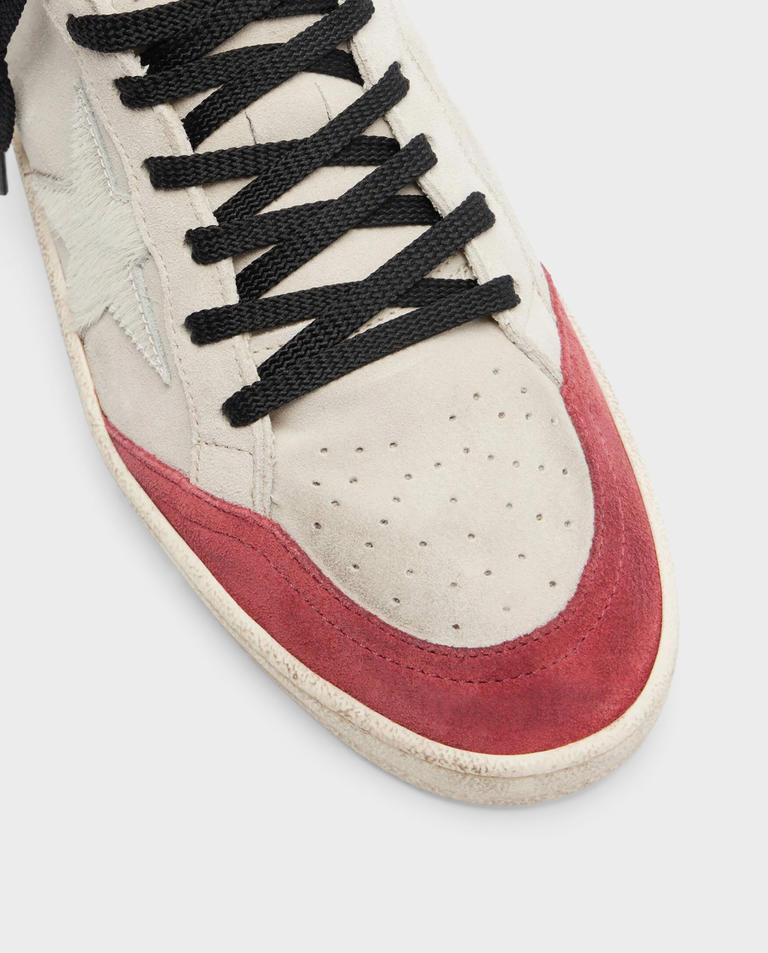 Beżowe zamszowe sneakersy BallStar - Image #3