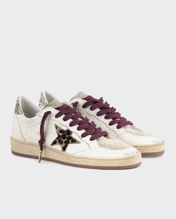 Beżowe skórzane sneakersy BallStar - Image #1