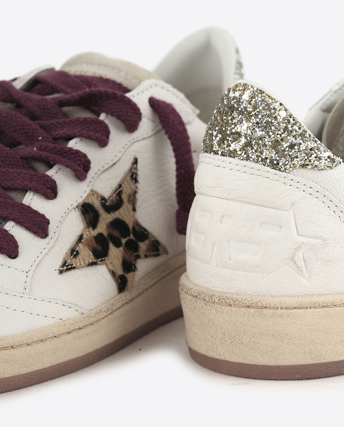 Beżowe skórzane sneakersy BallStar - Image #3