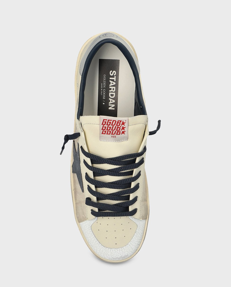 Kremowe skórzane sneakersy Stardan - Image #3