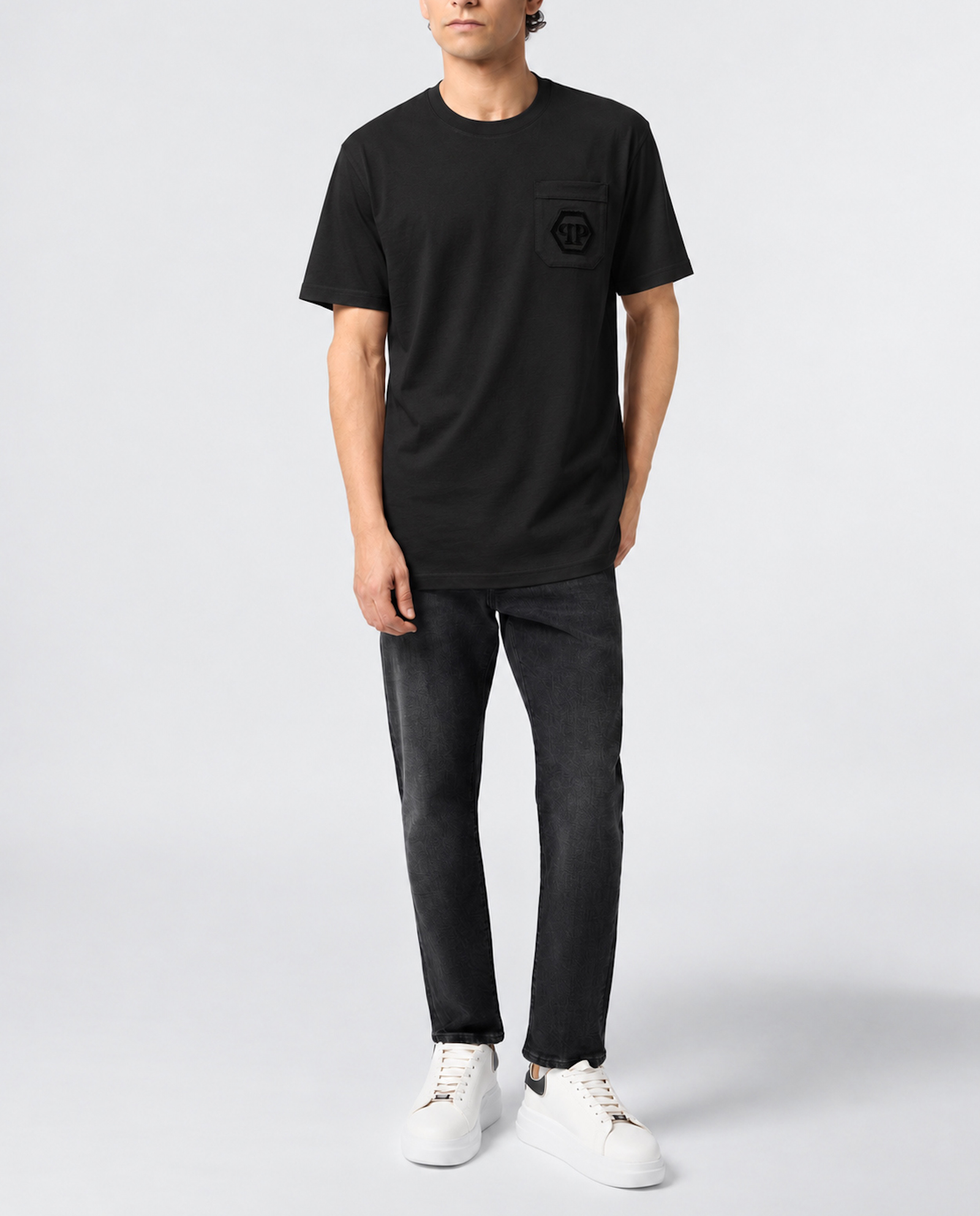 Czarny t-shirt z logo - Image #2
