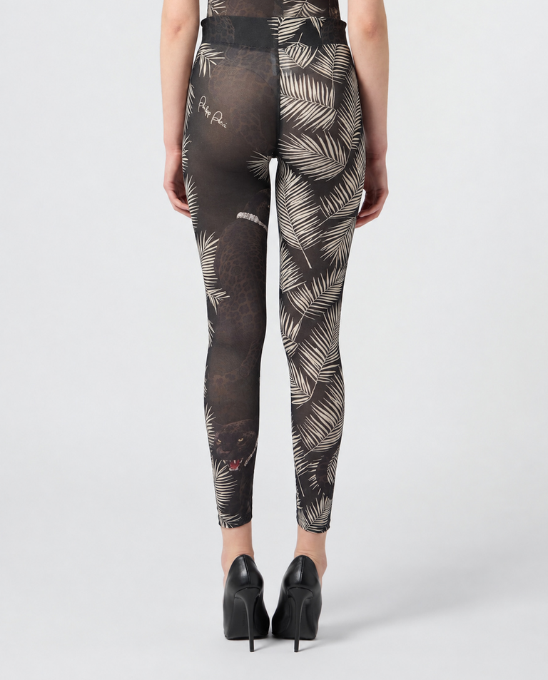 Tiulowe legginsy z motywem pantery Privé - Image #3