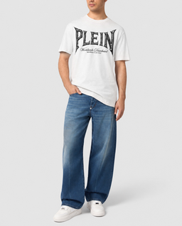 Biały t-shirt z logo - Image #2