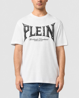 Biały t-shirt z logo - Image #1