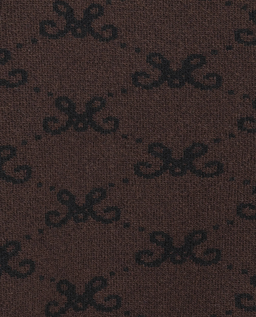 Brązowy wełniano-kaszmirowy kardigan Monogram - Image #4