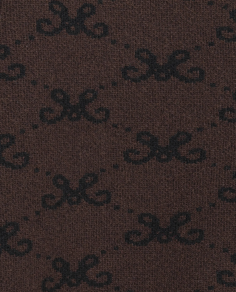 Brązowy wełniano-kaszmirowy kardigan Monogram - Image #4