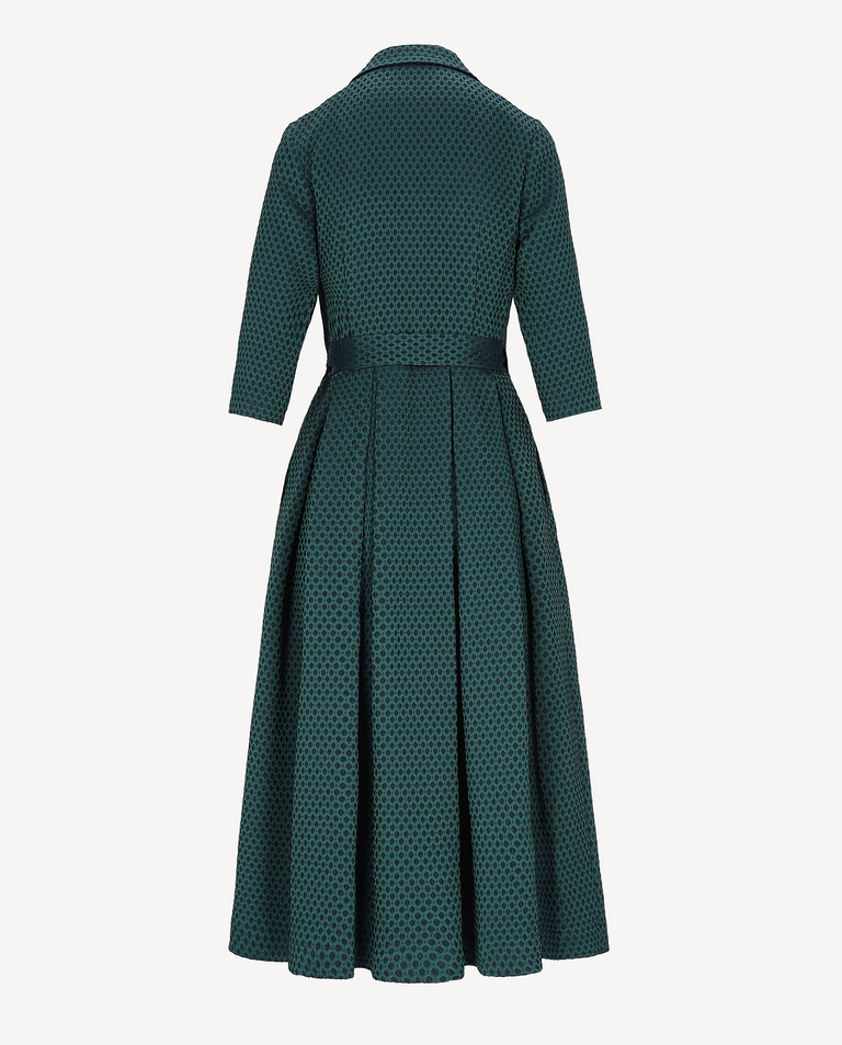 Elegancka zielona sukienka midi Kaori - Image #5