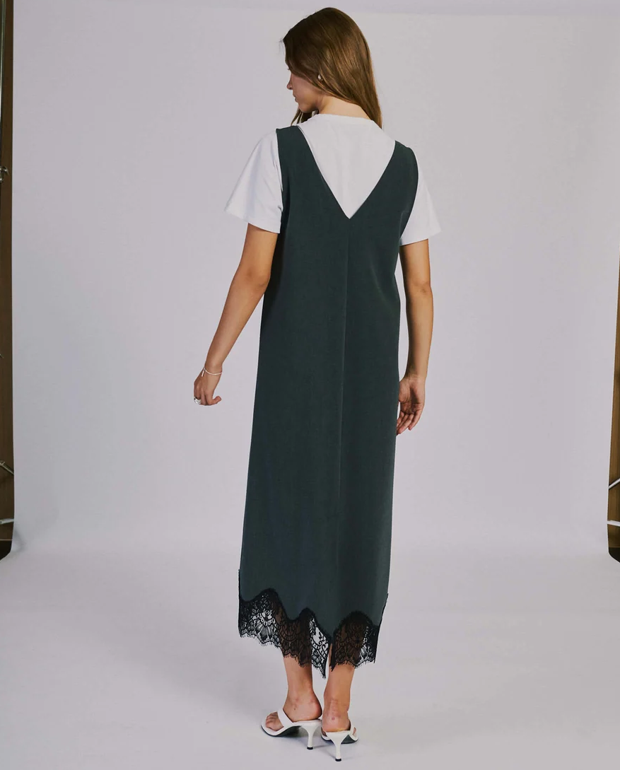 Szara sukienka z koronką Nina - Image #2