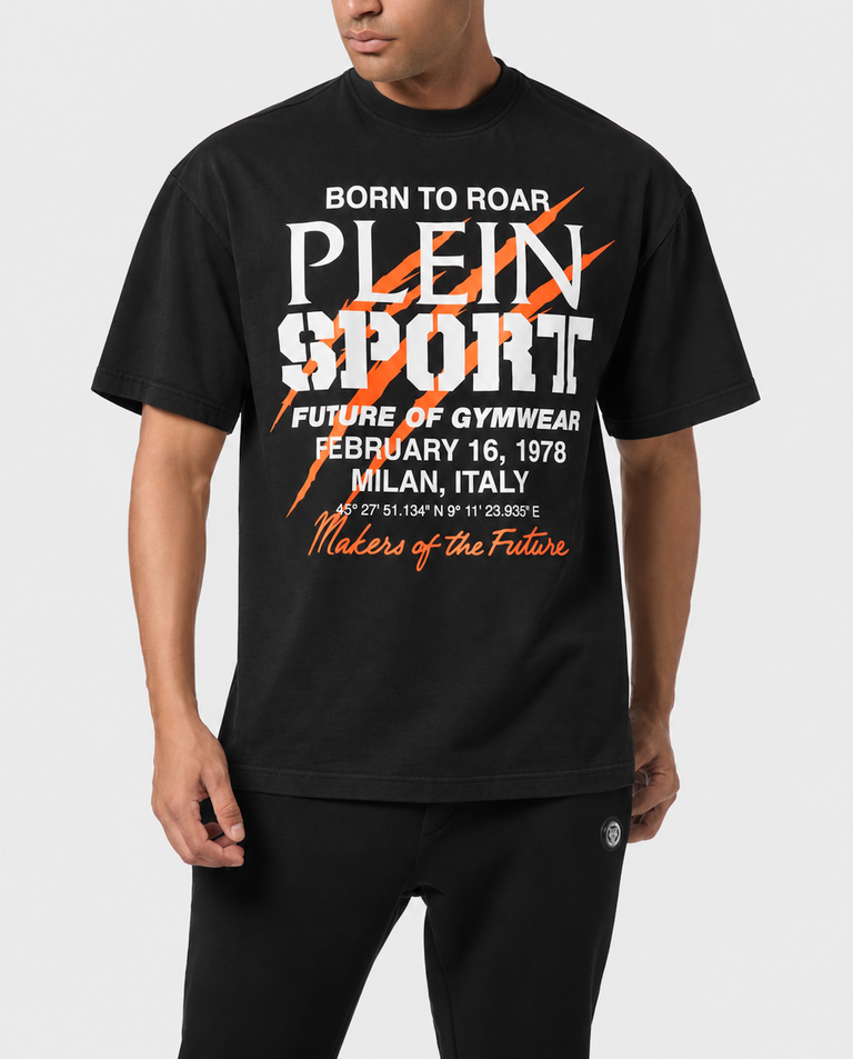 Czarny t-shirt z napisem