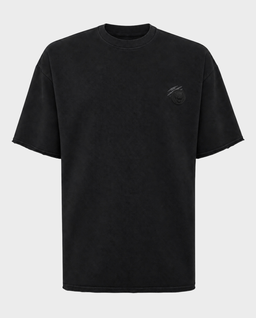Czarny t-shirt z naszywką - Image #0