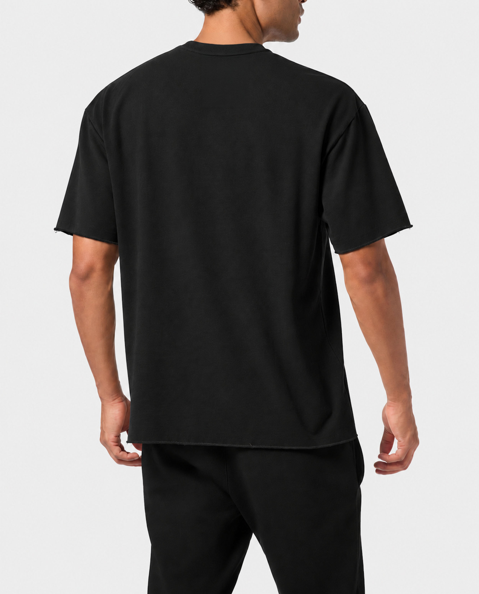 Czarny t-shirt z naszywką - Image #3