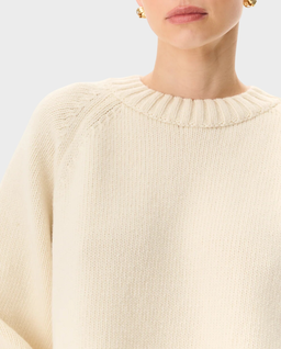 Kremowy sweter z wełny merino Farren - Image #3