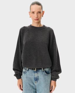 Ciemnoszary sweter z wełny merino Beth - Image #0