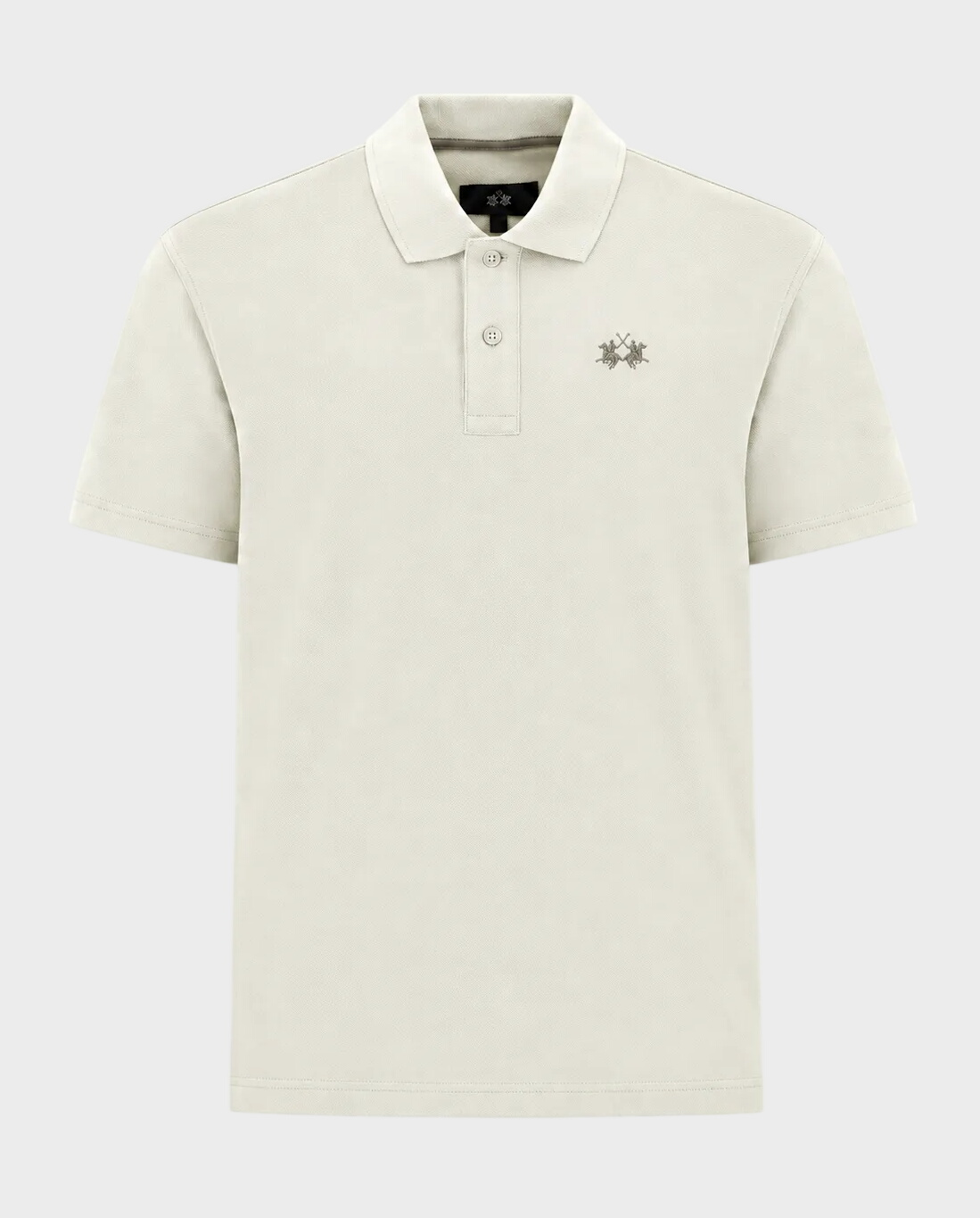 Kremowa koszulka polo z haftowanym logo - Image #0