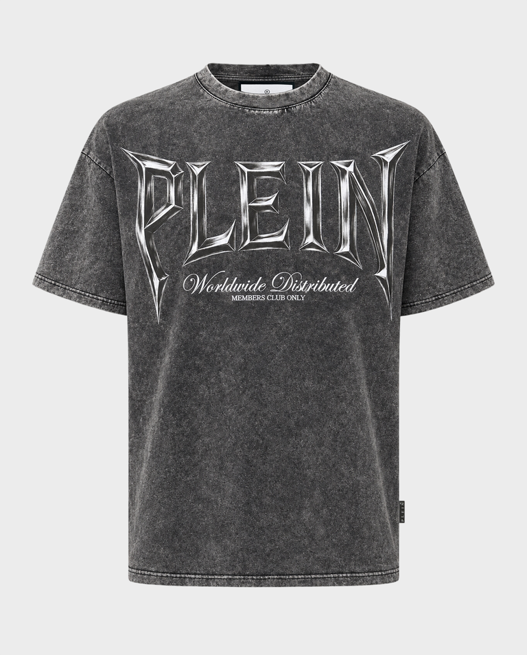 Bawełniany T-shirt z logo Chrome Metal