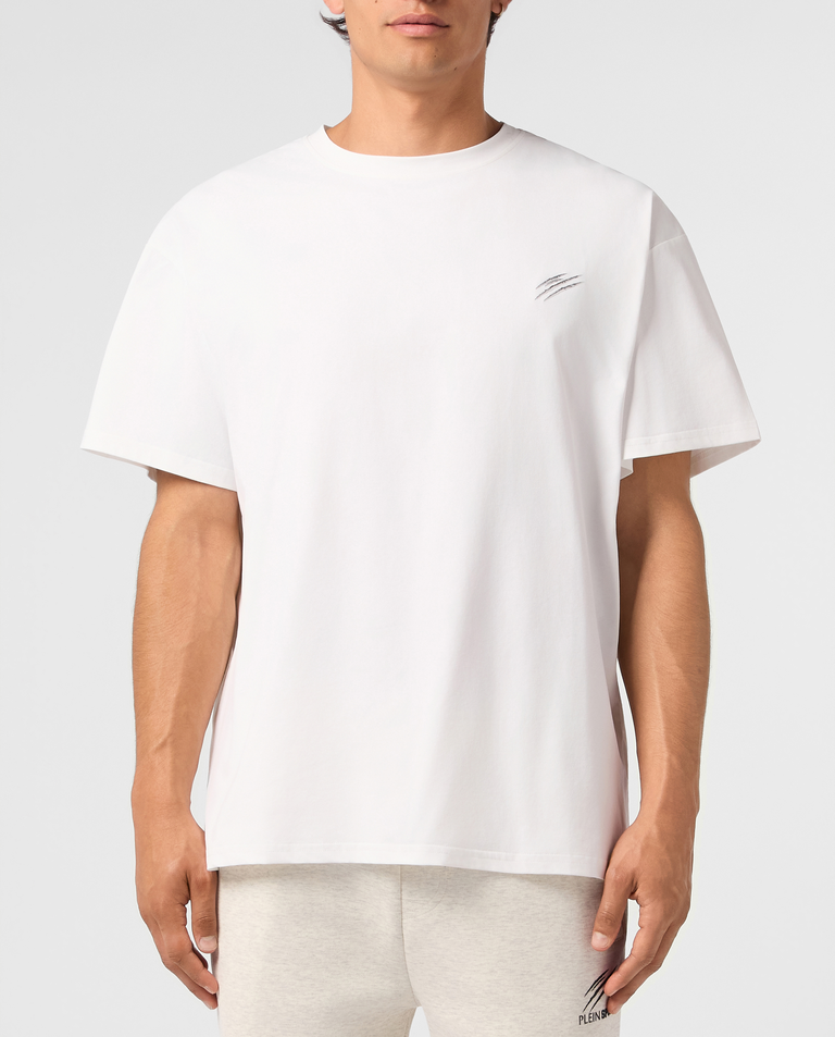 Biały t-shirt z nadrukiem Icon