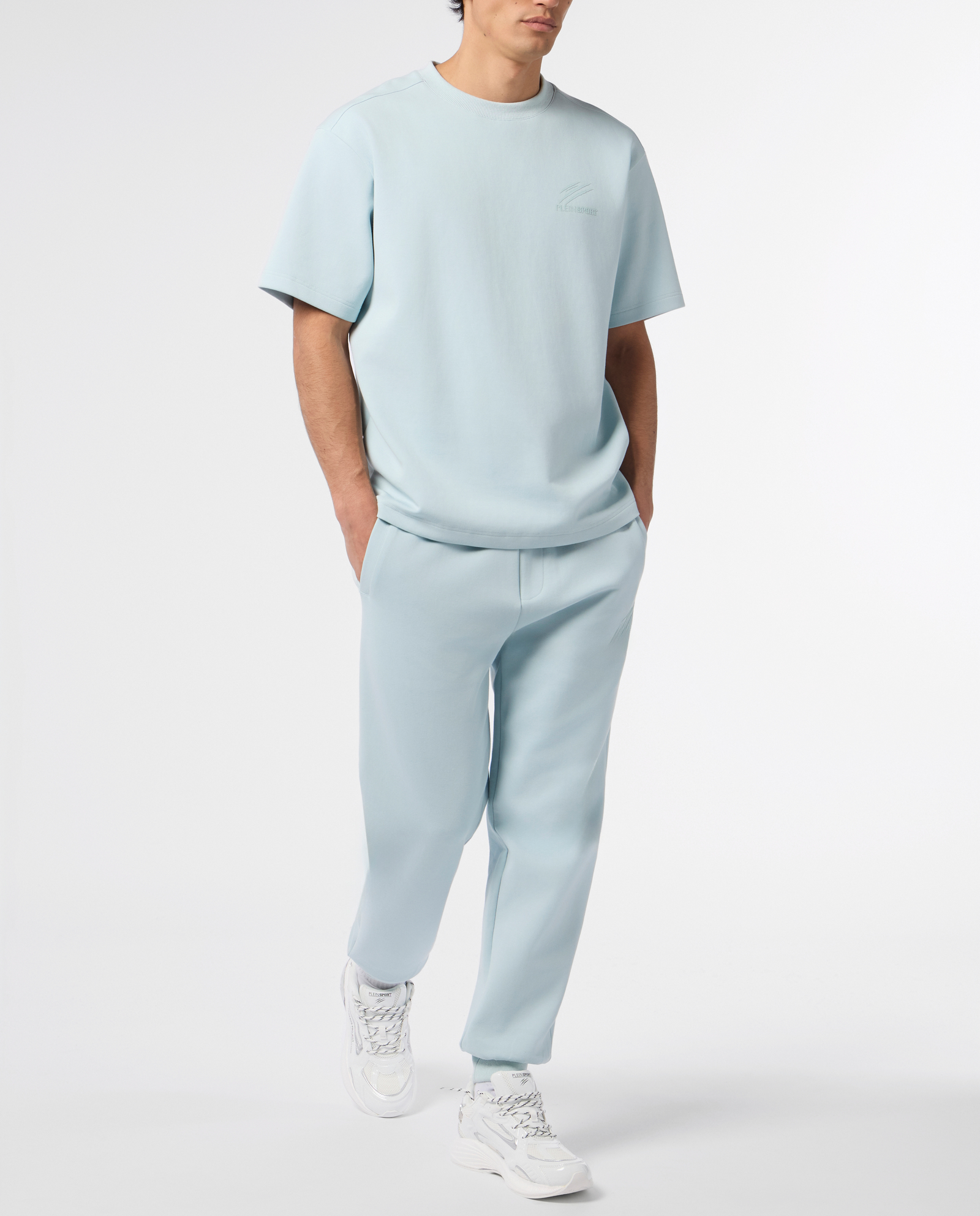 Błękitny t-shirt z nadrukiem Icon - Image #3