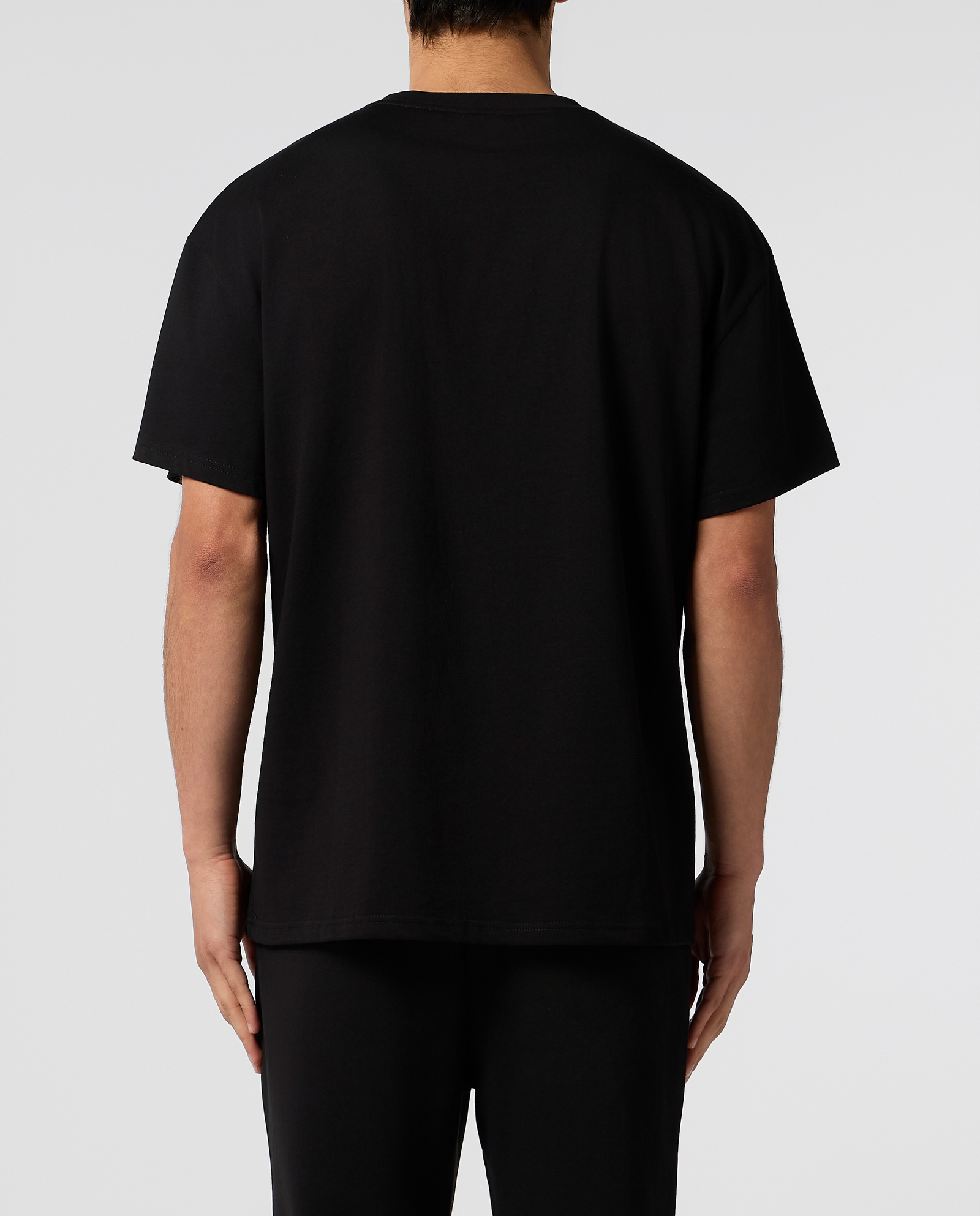 Czarny t-shirt z kolorowym nadrukiem - Image #3