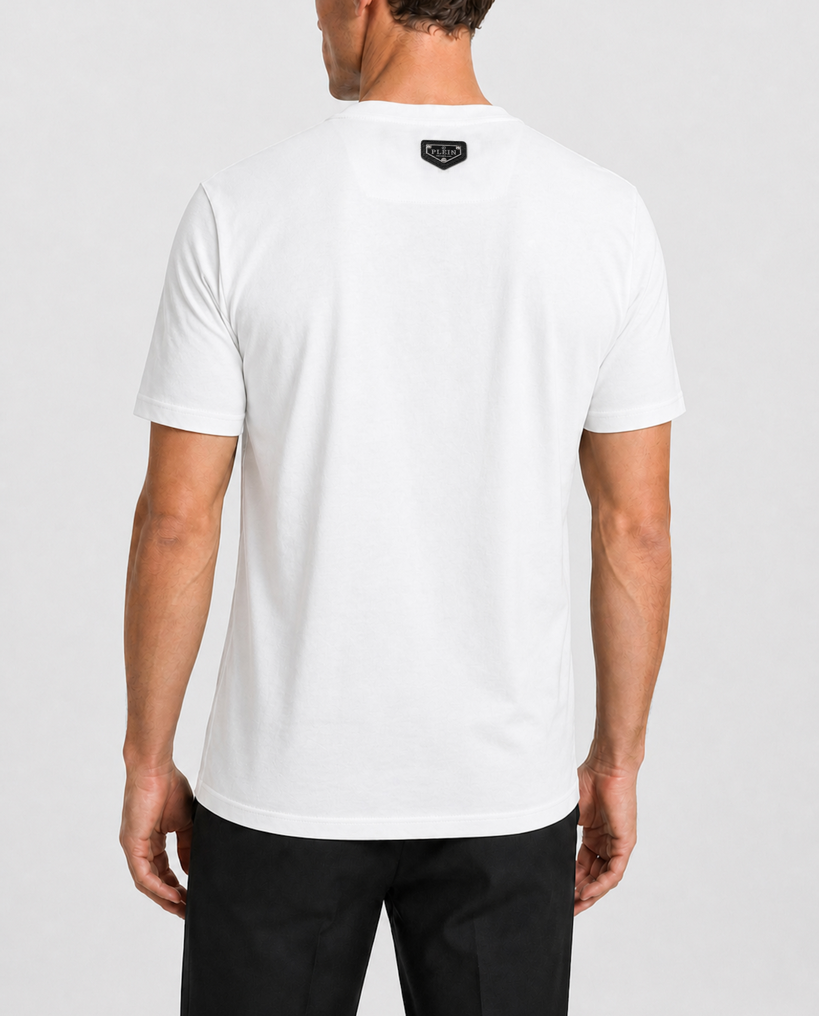 Biały t-shirt Skull Metallic - Image #4