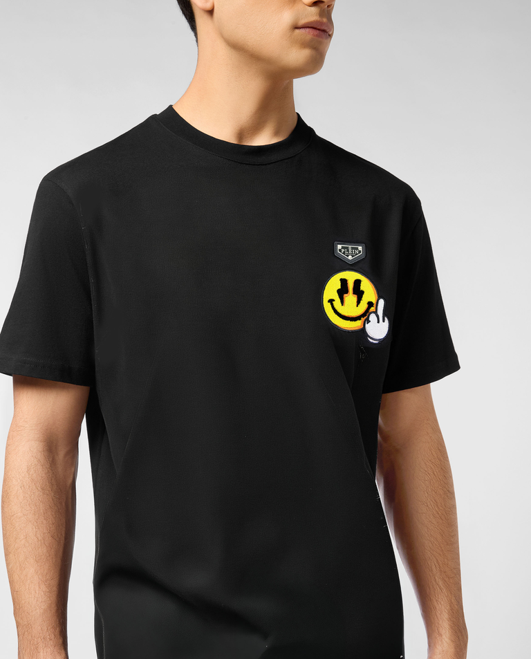 Czarny t-shirt z grafiką - Image #4