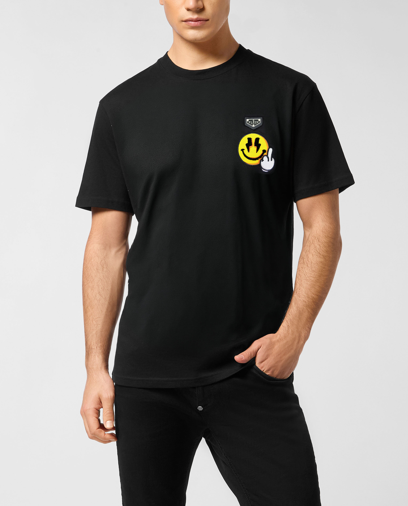 Czarny t-shirt z grafiką - Image #1