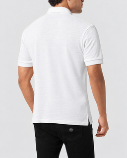 Biała koszulka polo z monogramem - Image #2