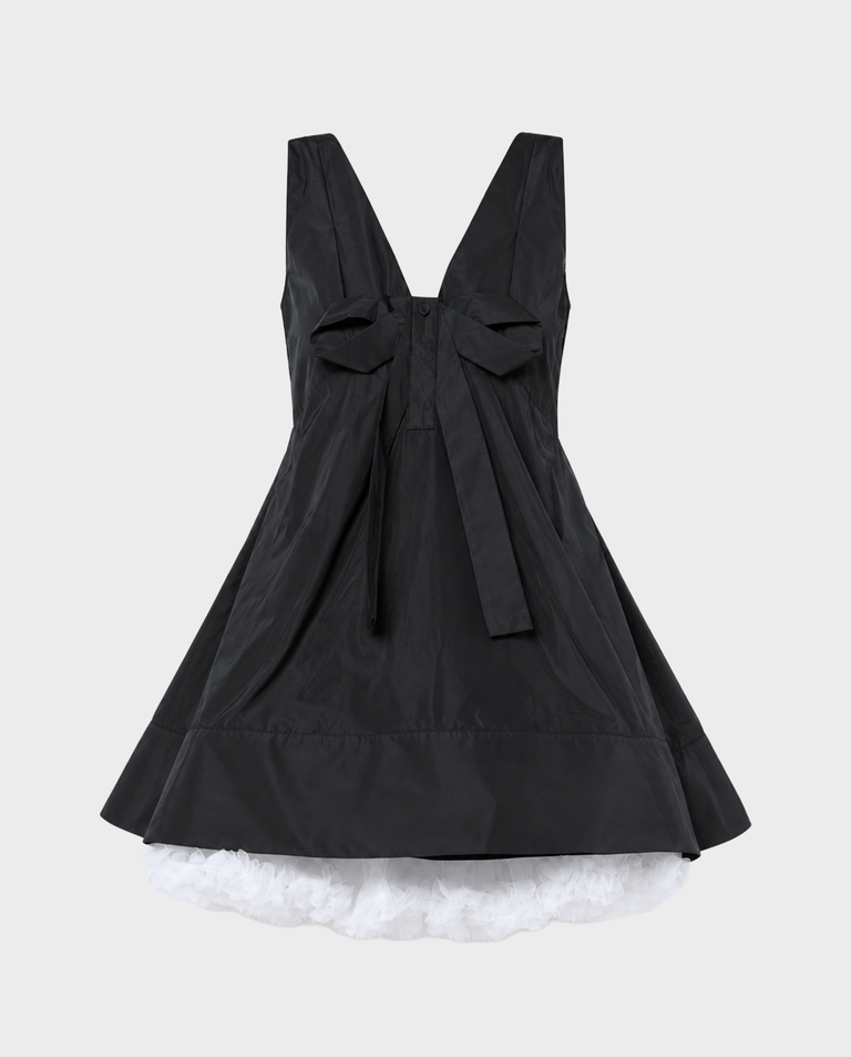 Czarna sukienka mini z tiulem