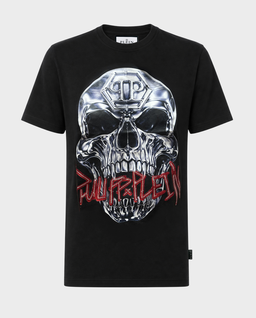 Czarny t-shirt Skull Metallic - Image #0
