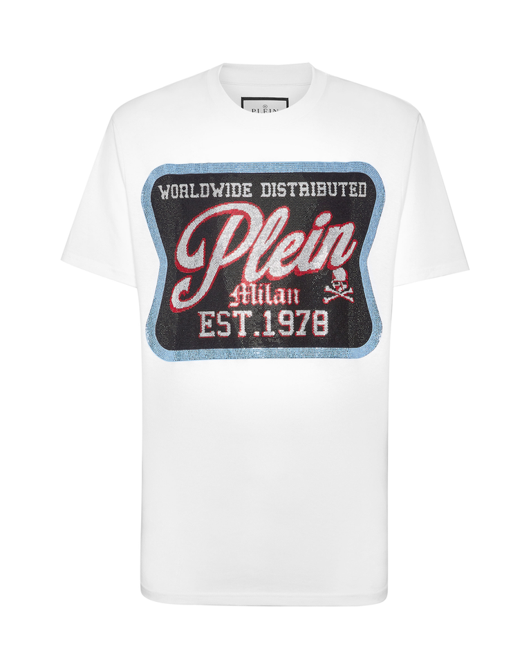 Biały T-shirt z kolorowym printem