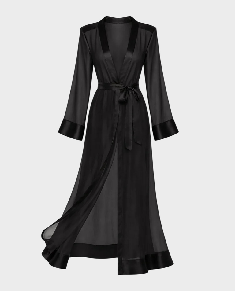 Czarne kimono z organzy Khaa