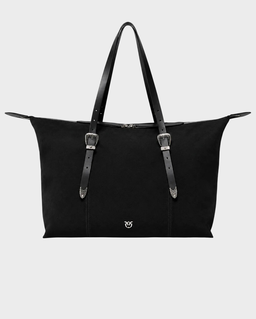 Zamszowa czarna torebka Tote - Image #0