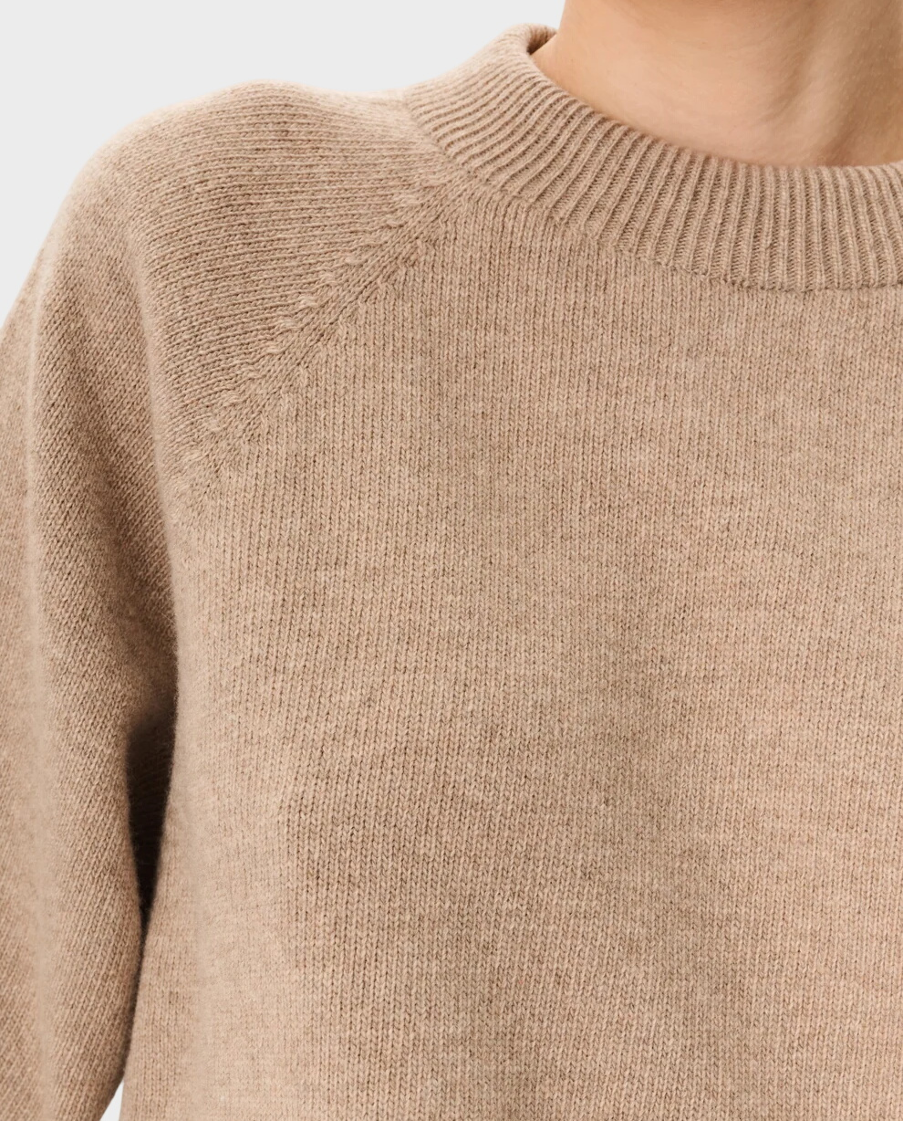 Beżowy sweter z wełny merino Beth - Image #3