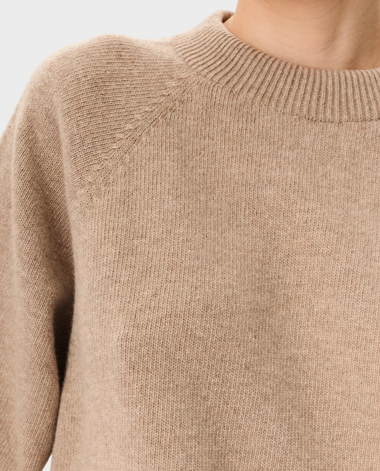 Beżowy sweter z wełny merino Beth - Image #3
