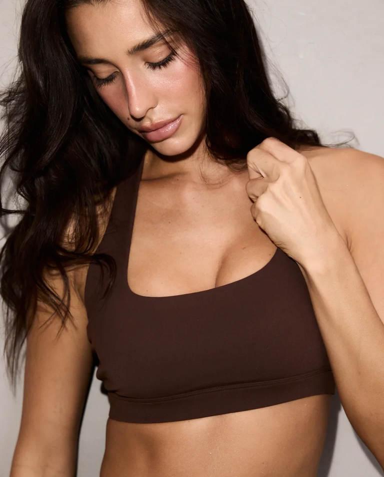 Brązowy biustonosz sportowy Halter Bra No. 3