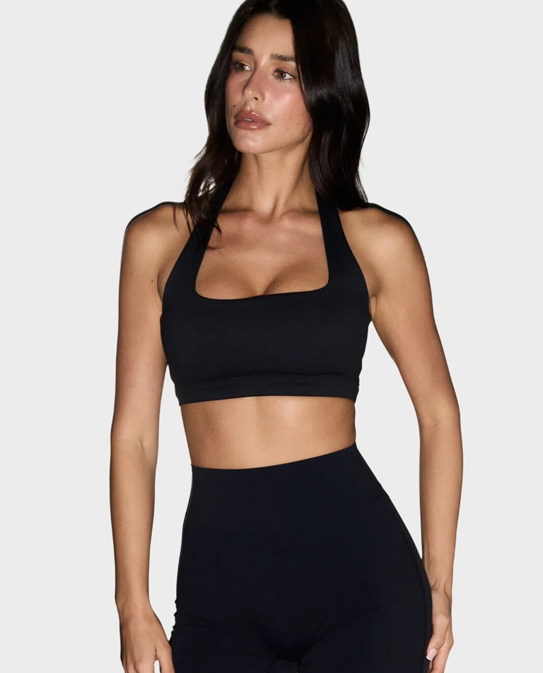 Czarny top Halter