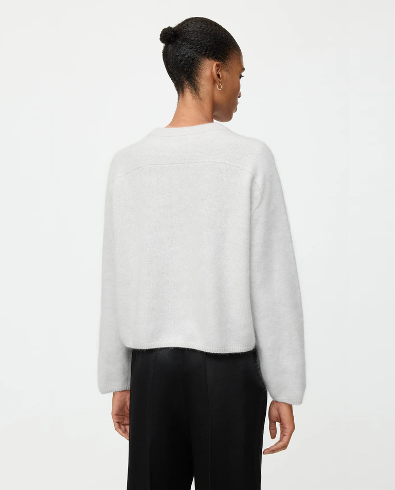 Jasnoszary sweter z kaszmiru - Image #3