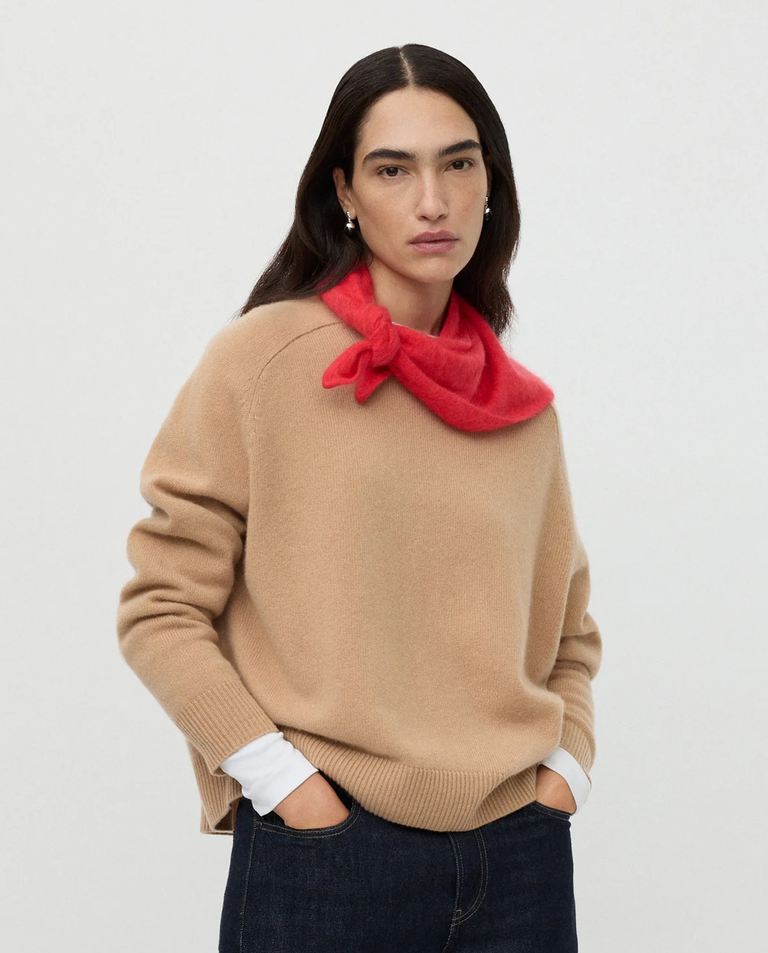 Kaszmirowy sweter z okrągłym dekoltem - Image #2