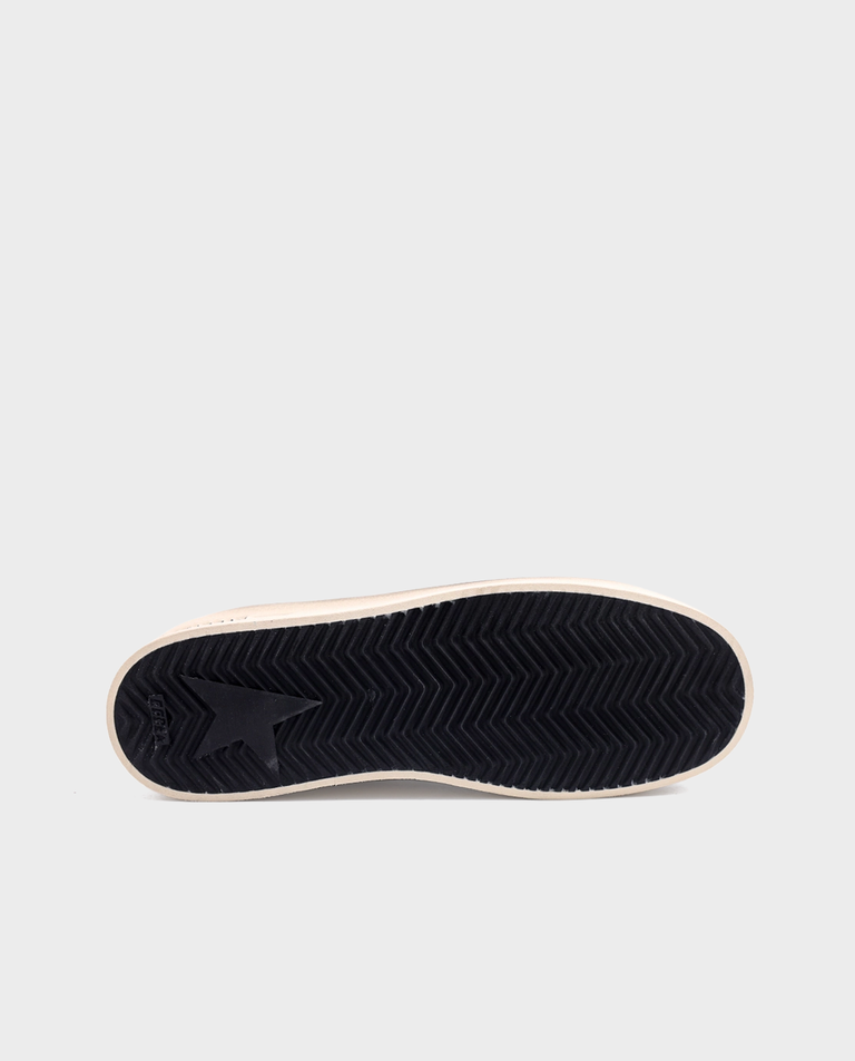 Biało-bordowe sneakersy z brokatem Stardan - Image #4