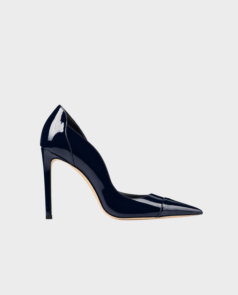 JIMMY CHOO - Granatowe czółenka Brigitte 100