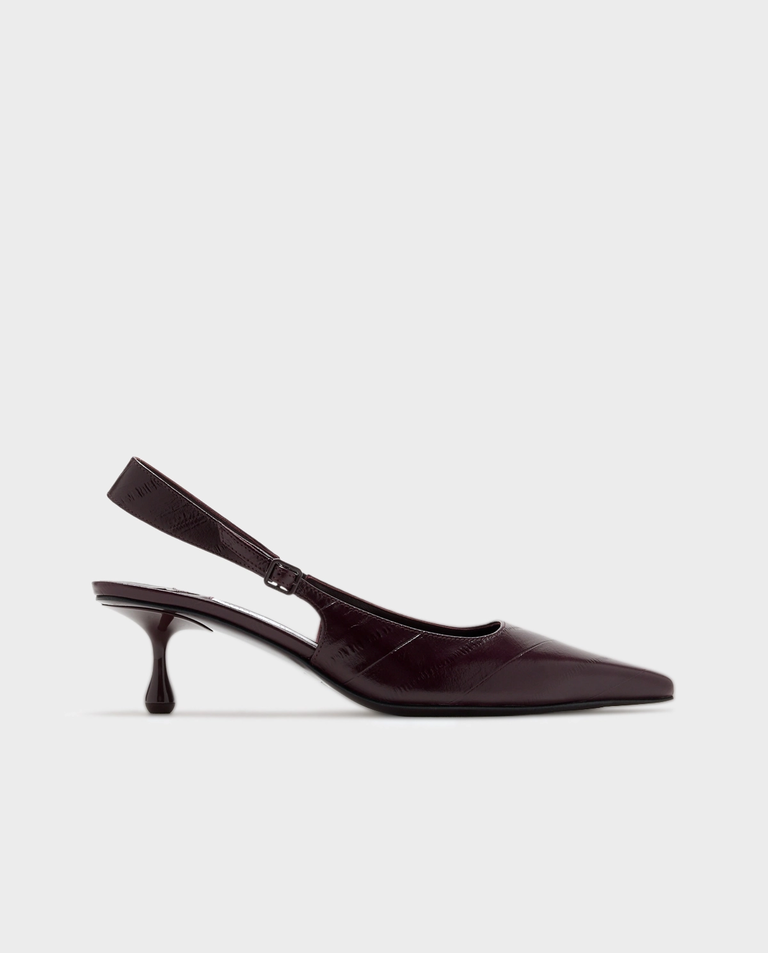 JIMMY CHOO - Burgundowe czółenka Amel 50
